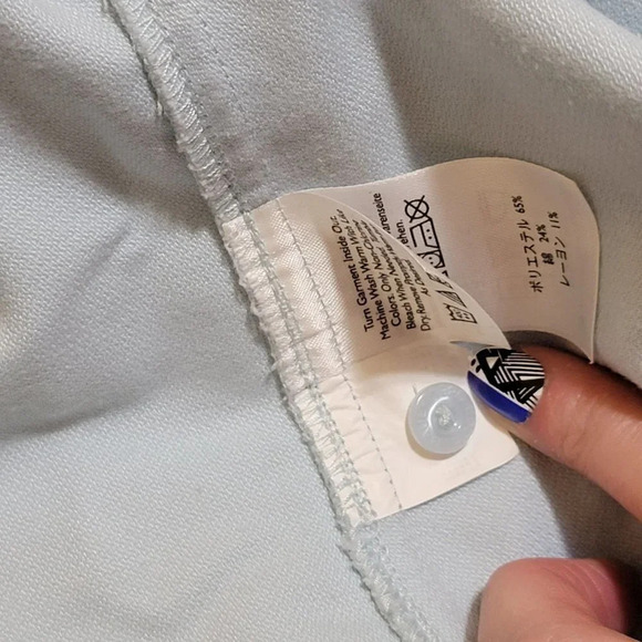 EDDIE Bauer Light Baby Blue Button Up Brushed Flannel Soft Shacket Shirt L - Picture 10 of 11